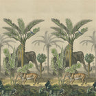 PJD6007/01 Palm Trail Scene 1 Picture Book Papers Sepia Wallpaper by John Derian
