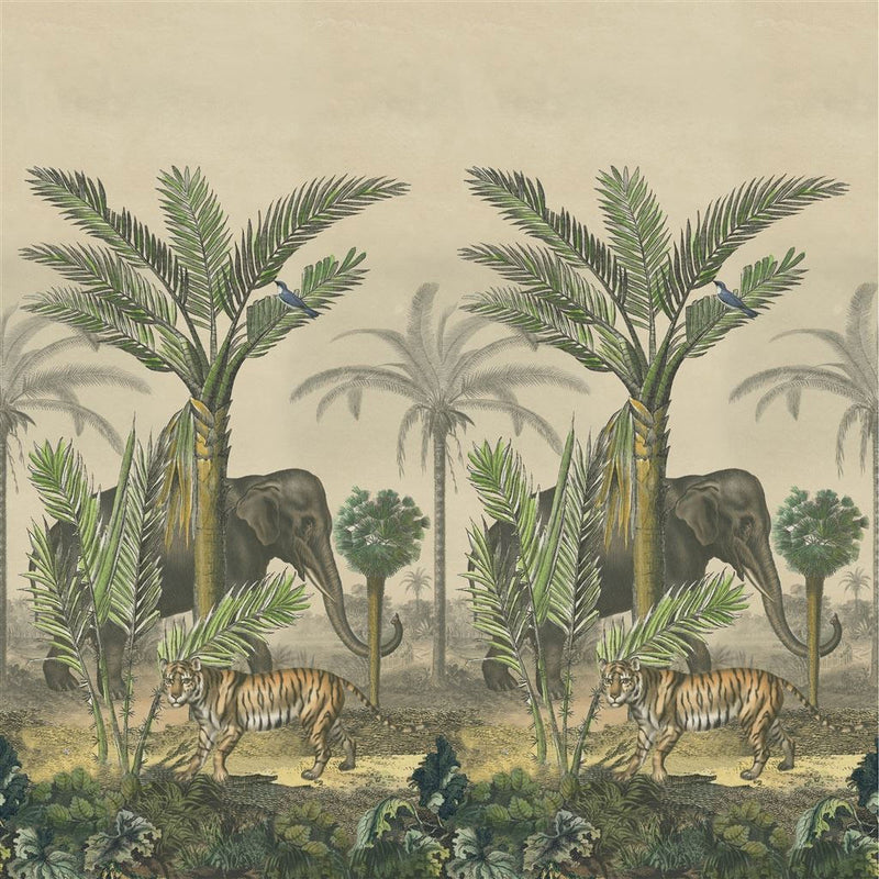 Palm Trail Scene 1 Scenes and Murals II Wallpaper By Designers Guild