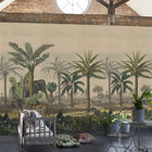 PJD6007/01 Palm Trail Scene 1 Picture Book Papers Sepia Wallpaper by John Derian