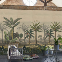 PJD6007/01 Palm Trail Scene 1 Picture Book Papers Sepia Wallpaper by John Derian