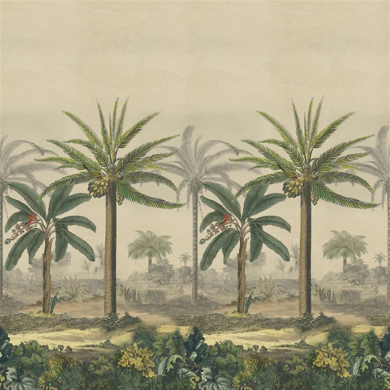 Palm Trail Scene 2 Scenes and Murals II Wallpaper By Designers Guild