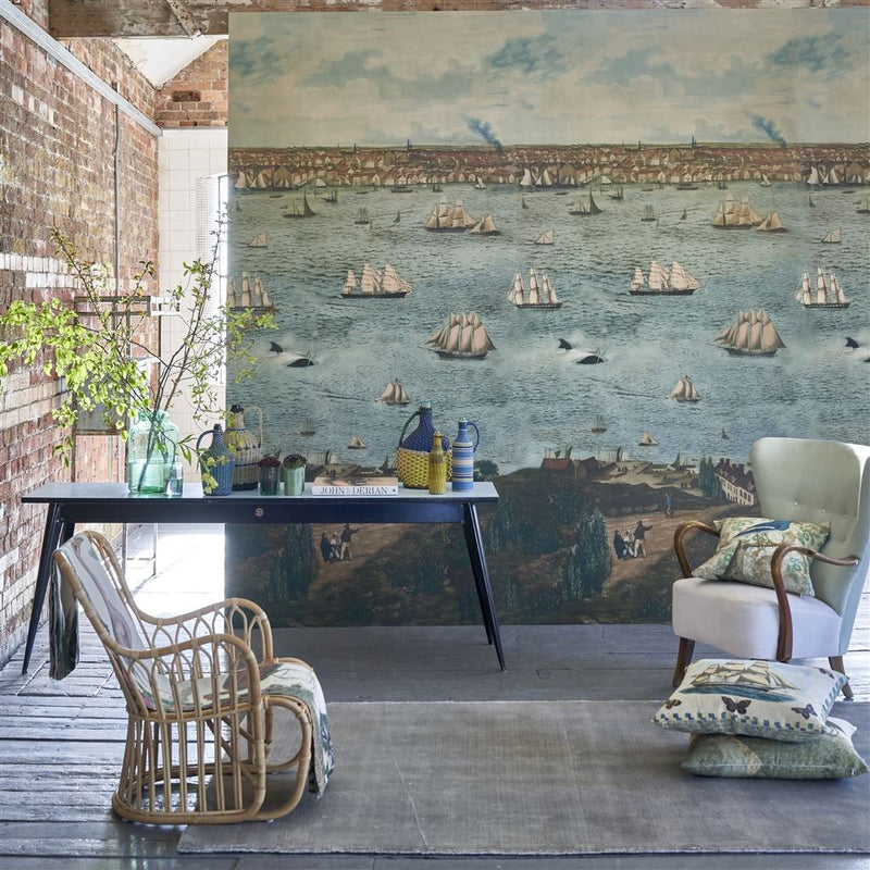 Seaport Ocean Scenes and Murals II Wallpaper By Designers Guild