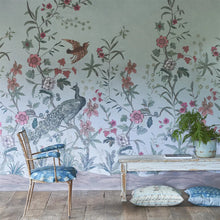 PJD6013/02 Peacock Toile Scene Picture Book Papers II Wallpaper by John Derian