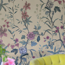 PJD6013/03 Peacock Toile Scene Picture Book Papers II Wallpaper by John Derian