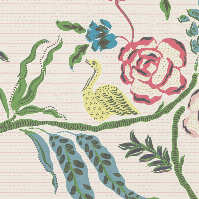W-EV-CO-JR-24-70 Eversley Jade Rose Wallpaper by Parker & Jules