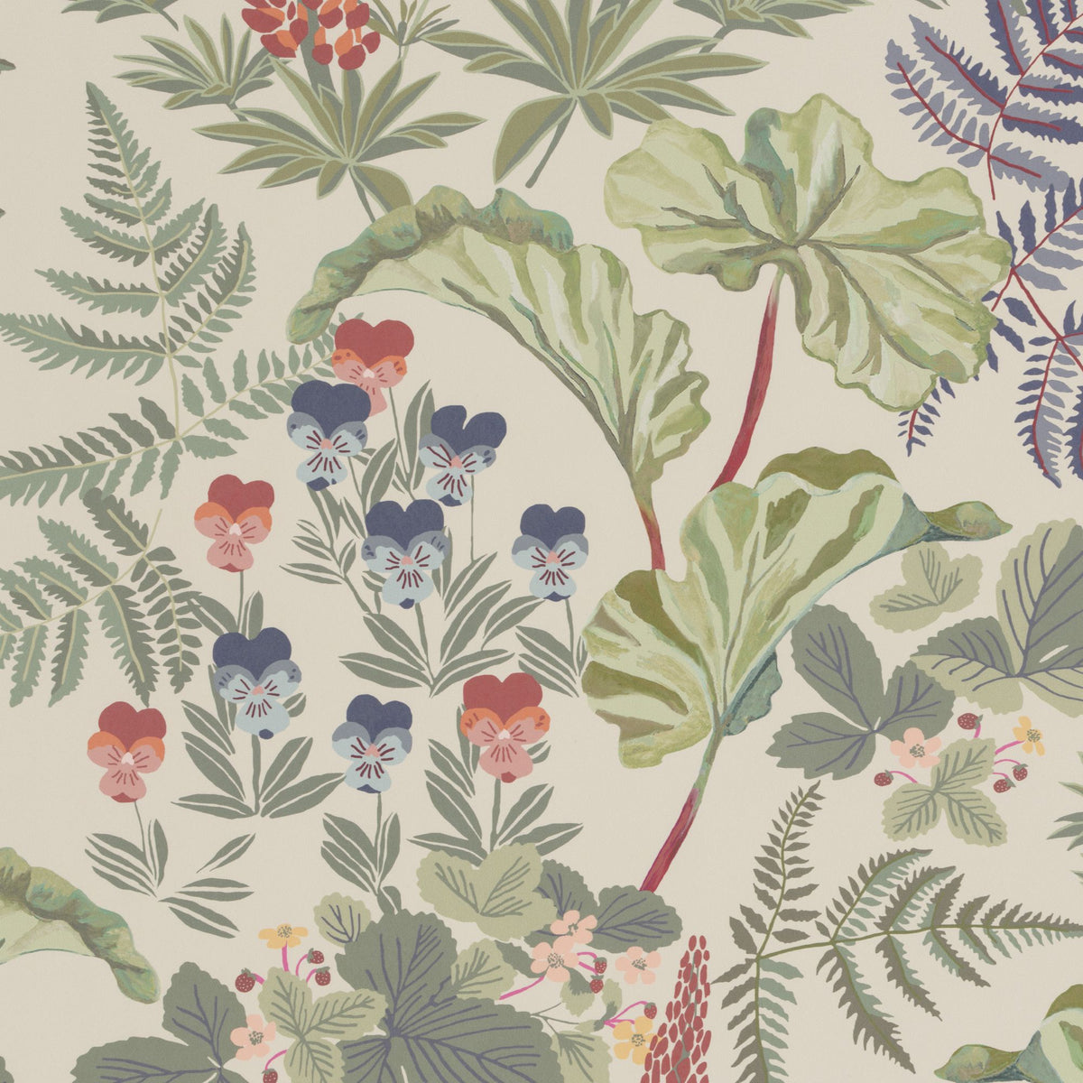 Strawberry Fields Olive Wallpaper by Parker & Jules