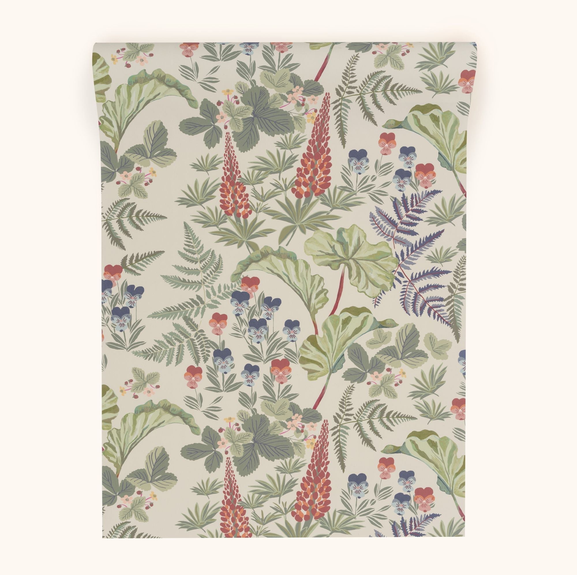 W-SF-CO-O-25-70 Strawberry Fields Olive Wallpaper by Parker & Jules
