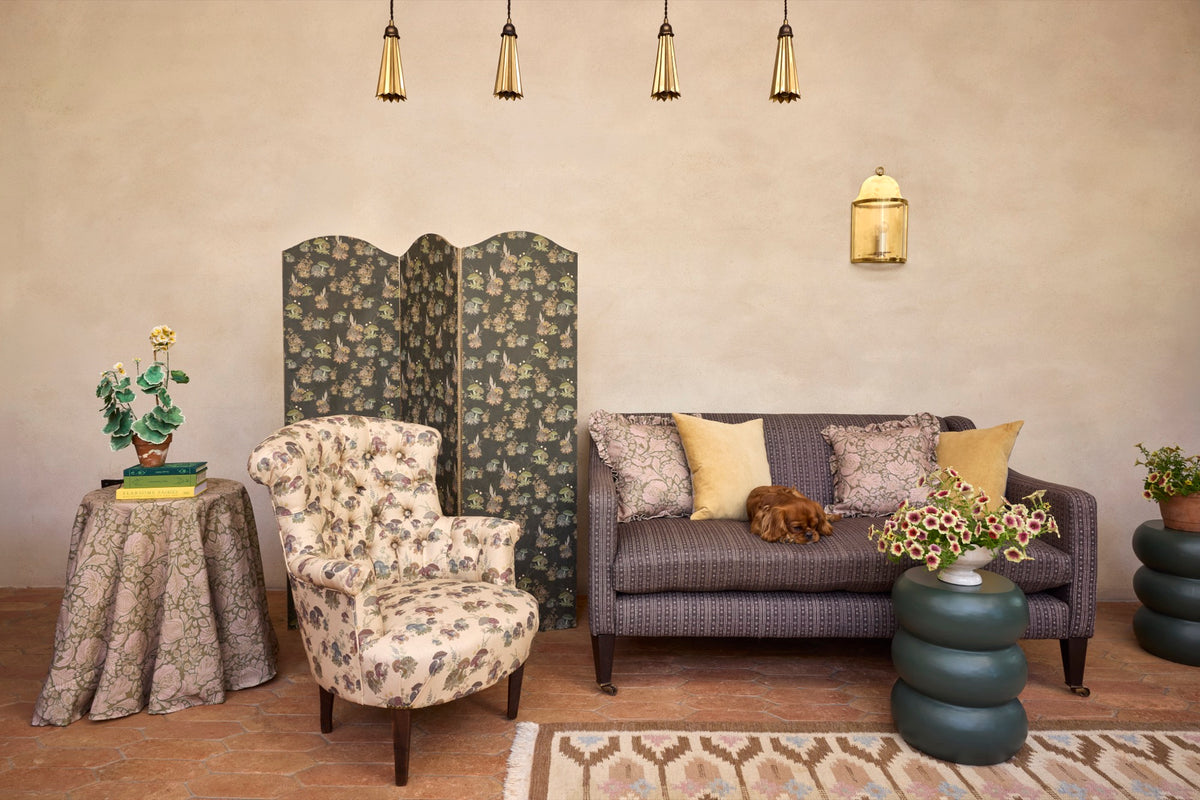 Birdlip Conker Fabric by Parker & Jules