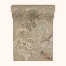 Chintz 21 Sepia Stone Grasscloth Wallpaper by Parker & Jules