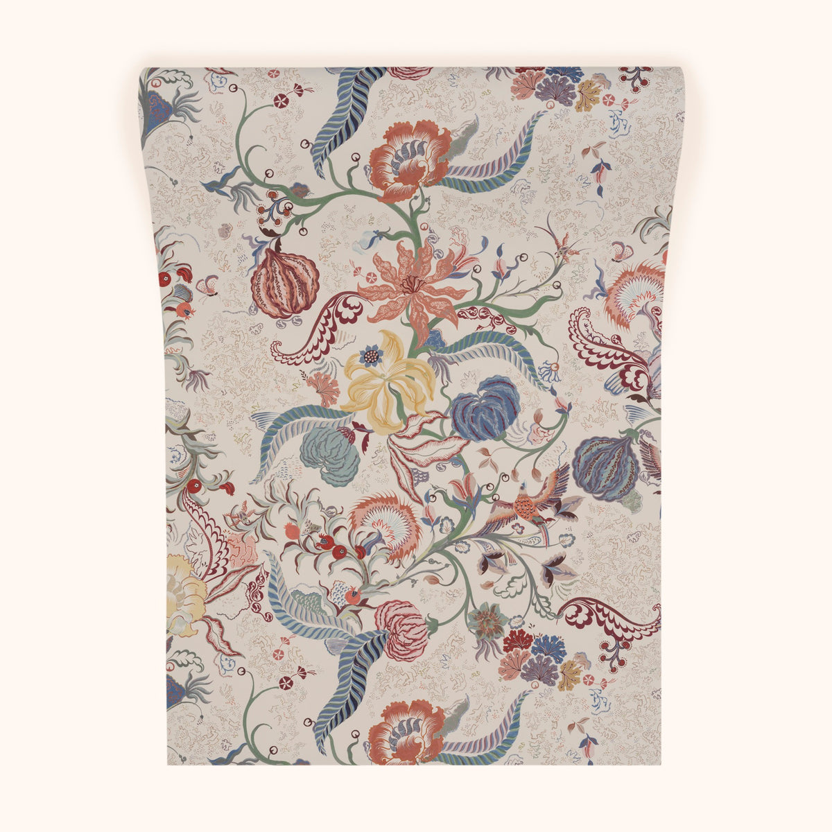 Chintz 21 Carmine Blue Wallpaper by Parker & Jules