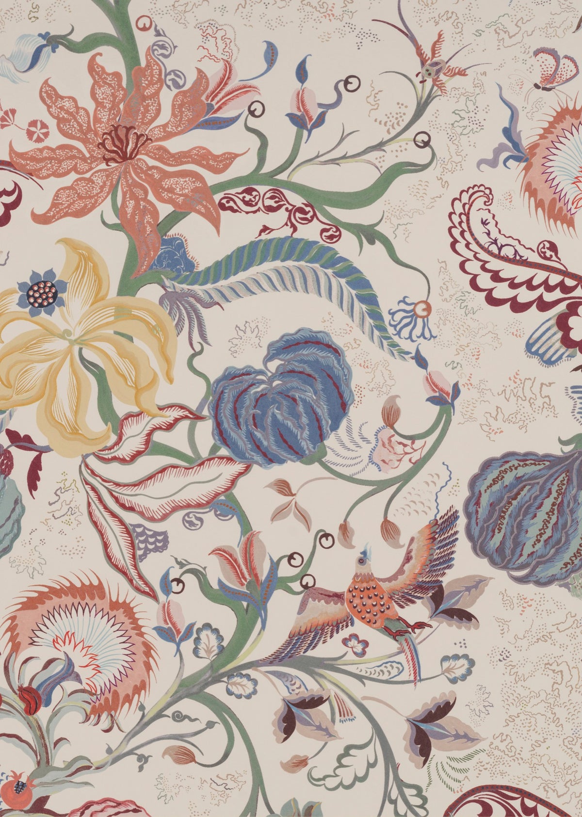 Chintz 21 Carmine Blue Wallpaper by Parker & Jules