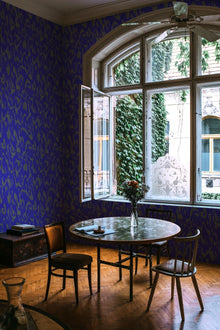 PL5001-1 Moire Screen Blue Playful Layers Wallpaper by Tres Tintas