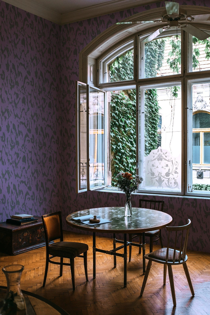 PL5001-4 Moire Screen Violet Playful Layers Wallpaper by Tres Tintas