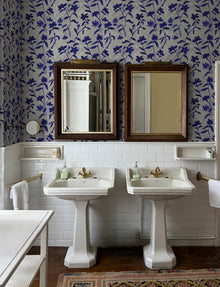 PL5002-2 Blooming Damask Blue Playful Layers Wallpaper by Tres Tintas