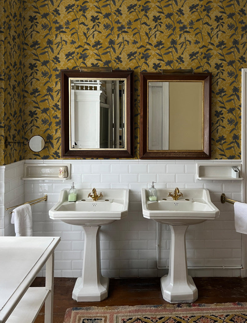 PL5002-4 Blooming Damask Grey Playful Layers Wallpaper by Tres Tintas