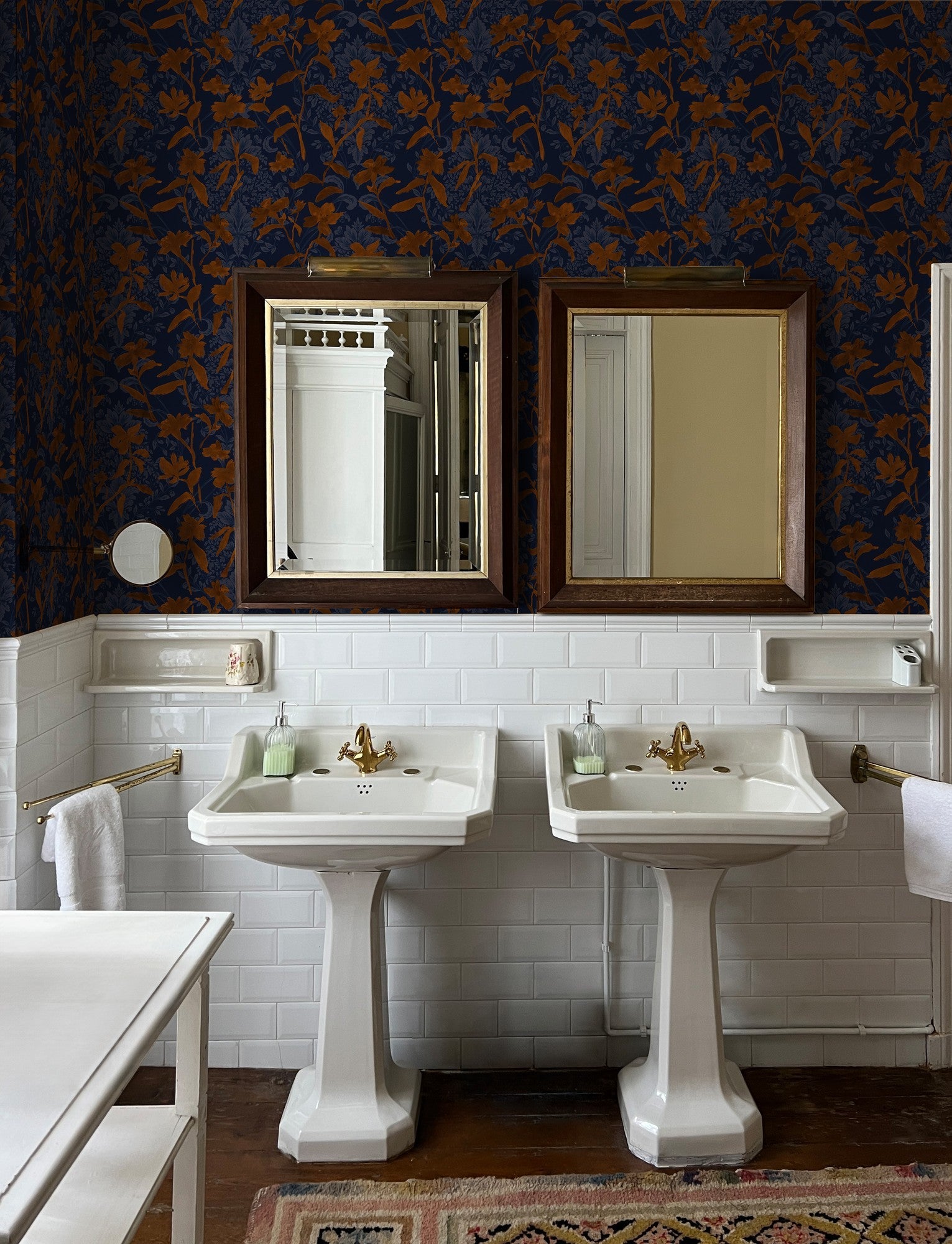 PL5002-5 Blooming Damask Tobacco Playful Layers Wallpaper by Tres Tintas