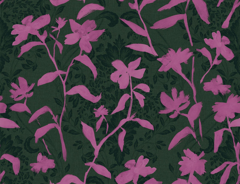 PL5002-6 Blooming Damask Fuchsia Playful Layers Wallpaper by Tres Tintas