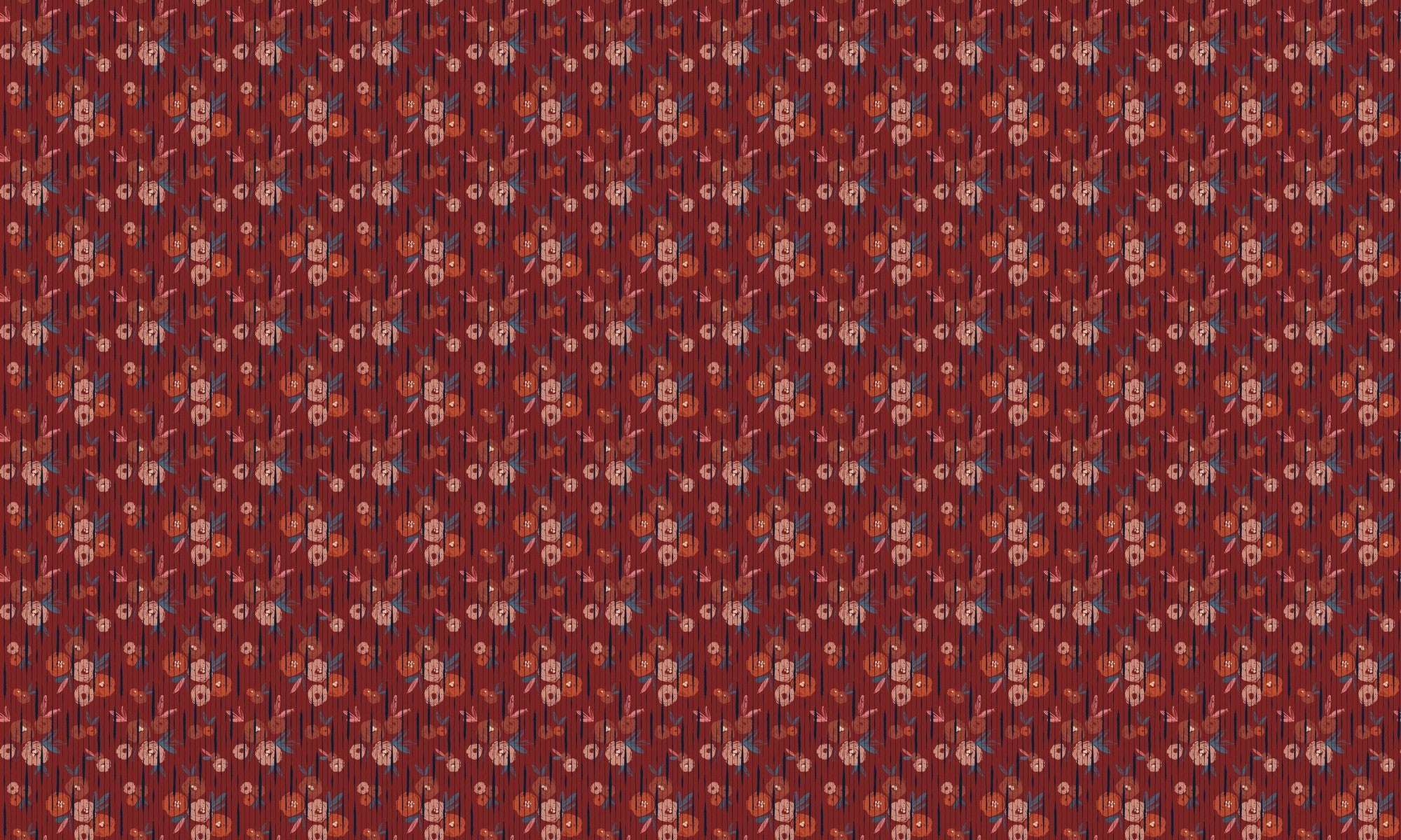 PL5004-1 Broken Poppies Red Playful Layers Wallpaper by Tres Tintas