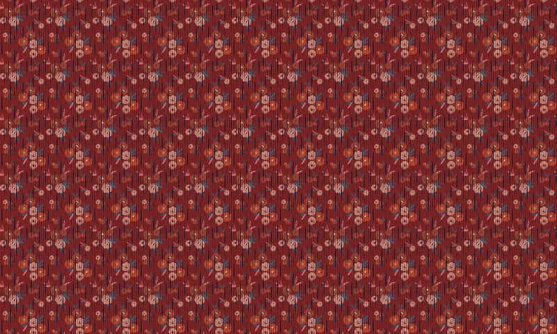 PL5004-1 Broken Poppies Red Playful Layers Wallpaper by Tres Tintas