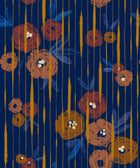 PL5004-2 Broken Poppies Blue Playful Layers Wallpaper by Tres Tintas