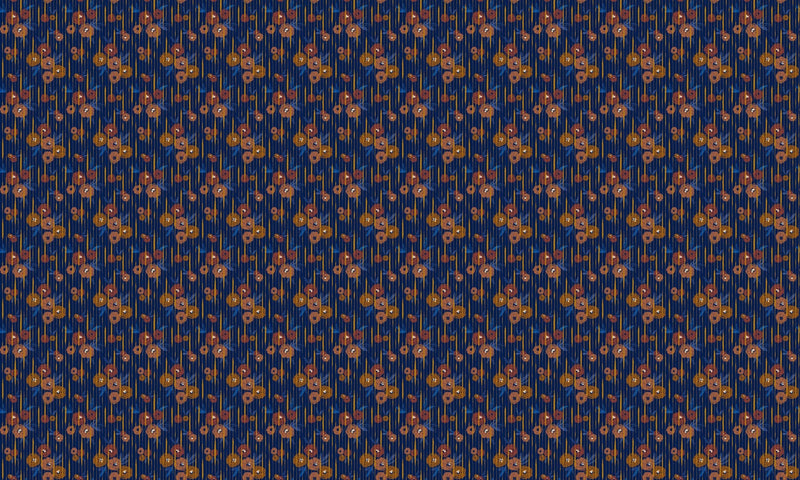 PL5004-2 Broken Poppies Blue Playful Layers Wallpaper by Tres Tintas