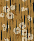 Broken Poppies Ochre Playful Layers Wallpaper by Tres Tintas