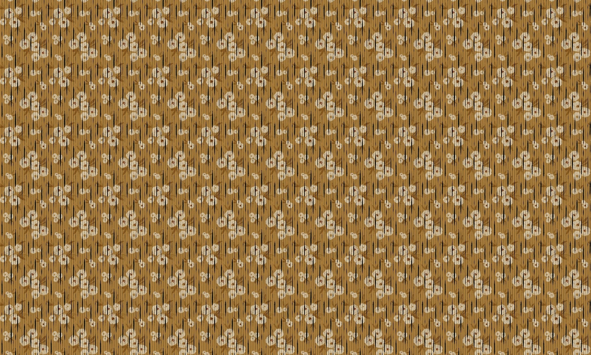PL5004-3 Broken Poppies Ocher Playful Layers Wallpaper by Tres Tintas