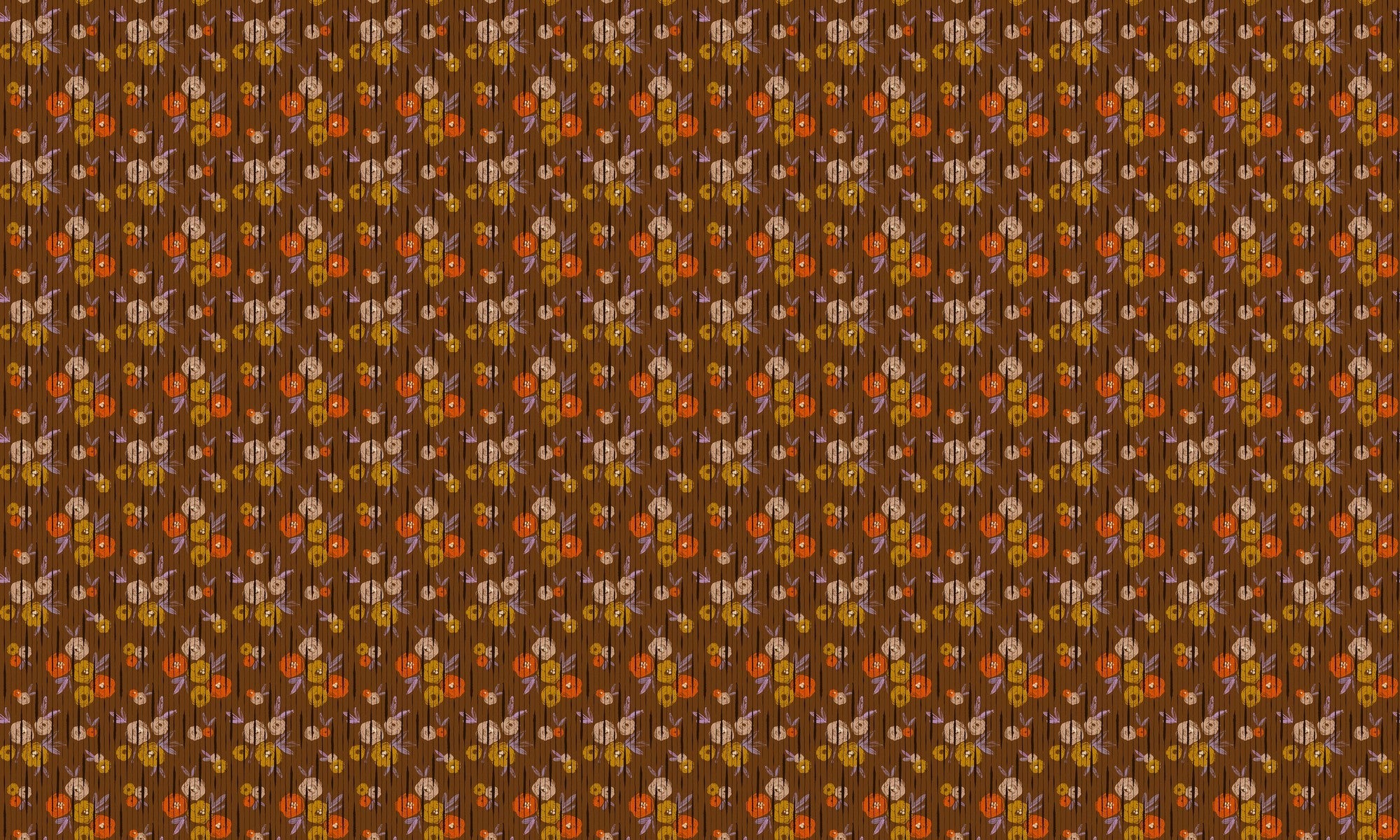 PL5004-4 Broken Poppies Tobacco Playful Layers Wallpaper by Tres Tintas