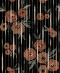 Broken Poppies Black Playful Layers Wallpaper by Tres Tintas