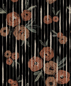 PL5004-6 Broken Poppies Black Playful Layers Wallpaper by Tres Tintas