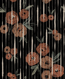 PL5004-6 Broken Poppies Black Playful Layers Wallpaper by Tres Tintas