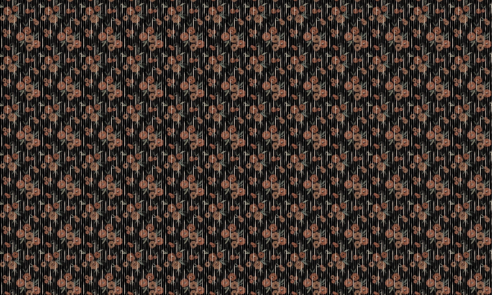 PL5004-6 Broken Poppies Black Playful Layers Wallpaper by Tres Tintas