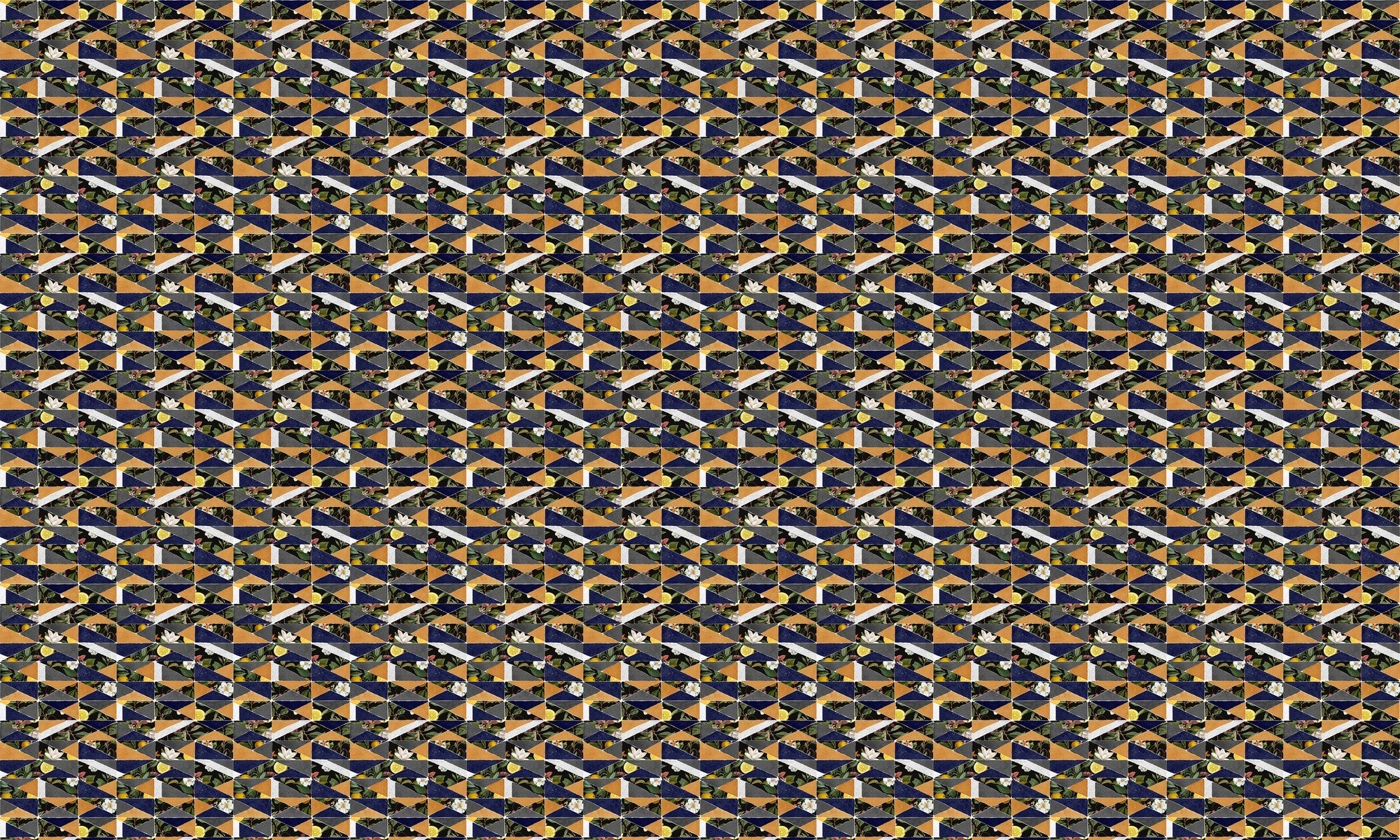 PL5005-2 Hidden Fruits Ocher Playful Layers Wallpaper by Tres Tintas