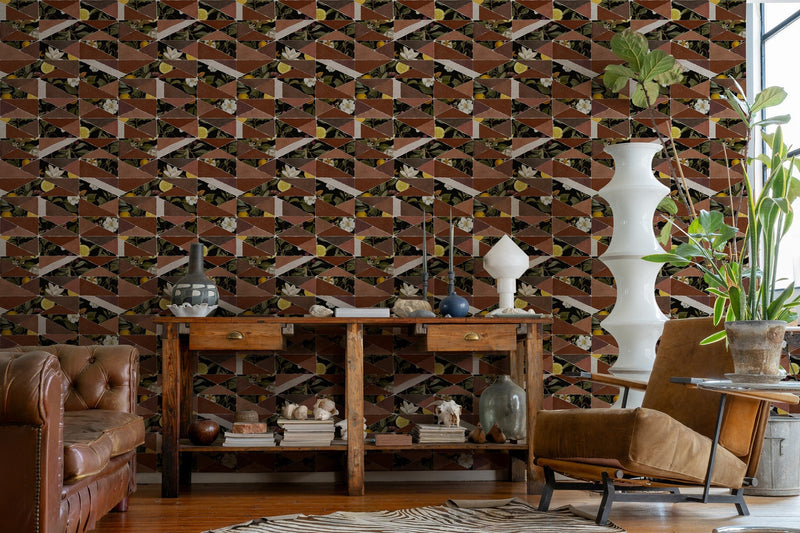 PL5005-3 Hidden Fruits Red Playful Layers Wallpaper by Tres Tintas
