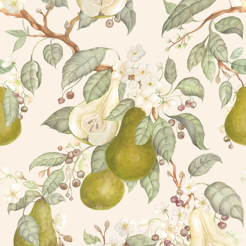 Pear Orchard Cream Wallpaper by Voyage Maison | PORCHAR/WPO/CRE