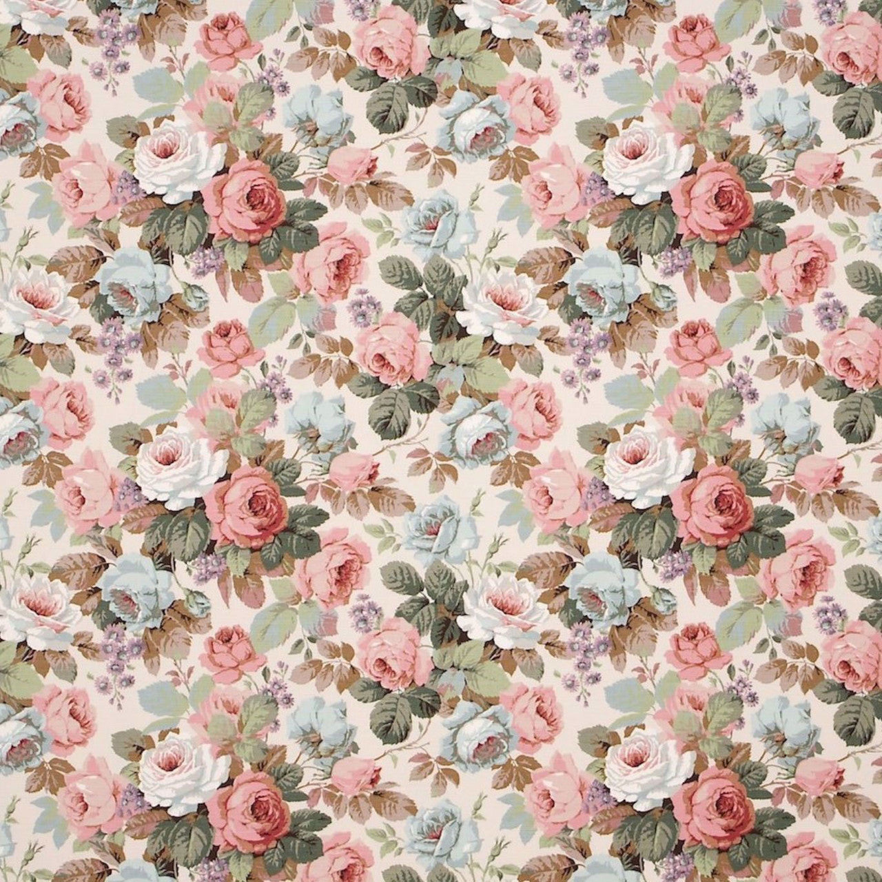 PR7430/4 Chelsea Country House Ivory/Duck Egg Fabric by Sanderson