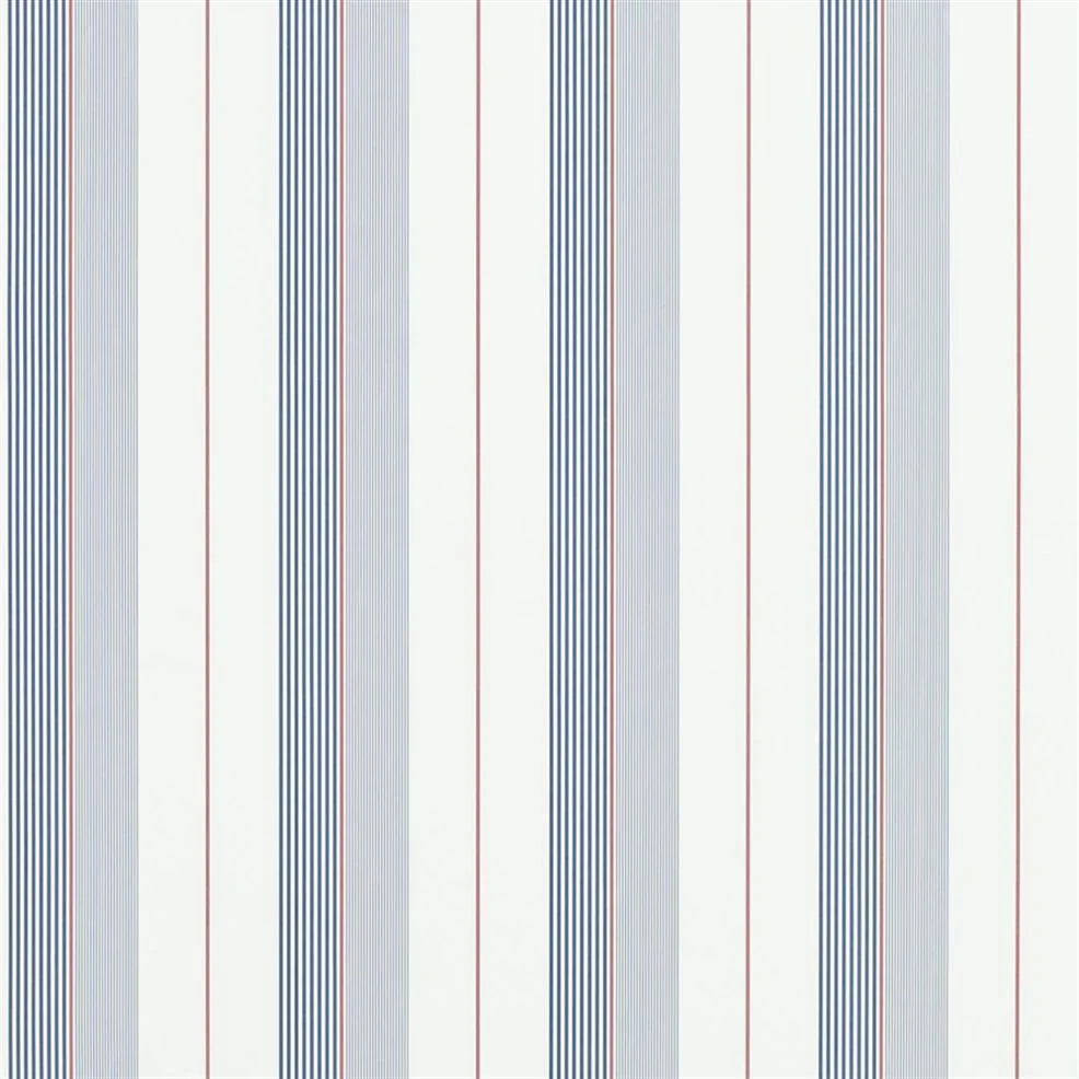 PRL020/06 Aiden Stripe Signature Stripe Library Wallpaper By Ralph Lauren