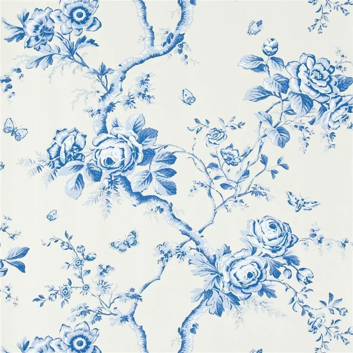 PRL027/01 Ashfield Floral Signature Papers IV Delft Wallpaper by Ralph Lauren