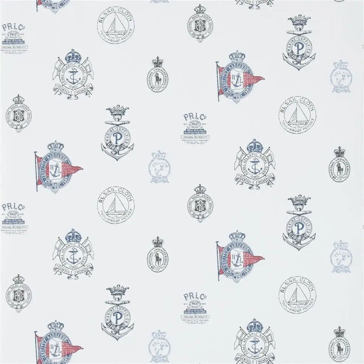 PRL032/01 Rowthorne Crest Signature Papers IV Captain Wallpaper by Ralph Lauren