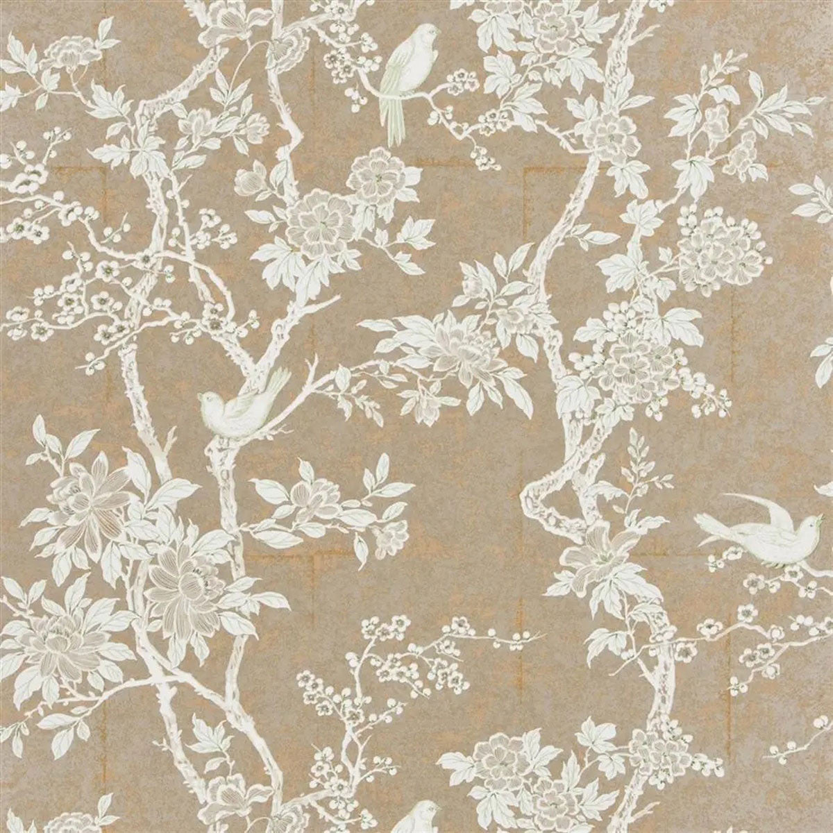 PRL048/07 Marlowe Floral Signature Papers IV Sterling Wallpaper by Ralph Lauren