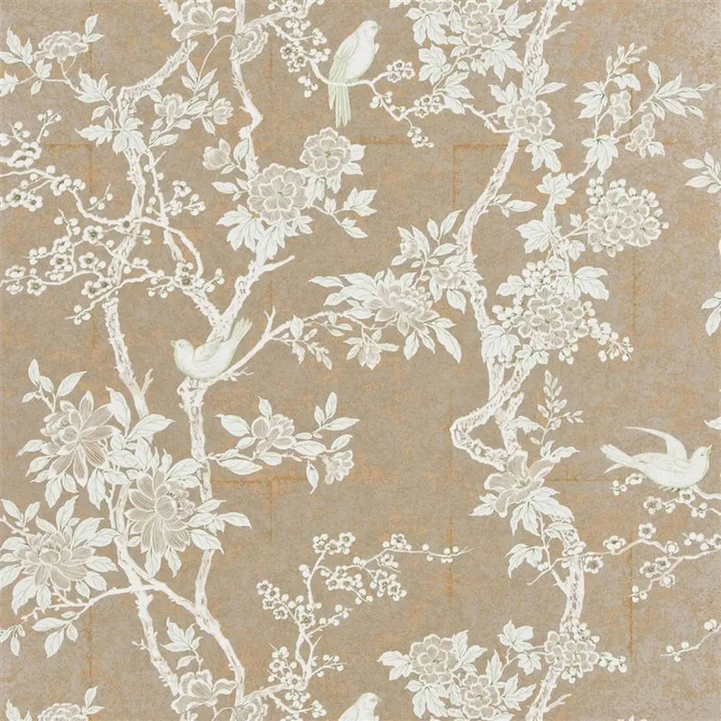 PRL048/07 Marlowe Floral Signature Papers IV Sterling Wallpaper by Ralph Lauren