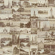 New York Postcard Signature Loft Sepia Wallpaper by Ralph Lauren