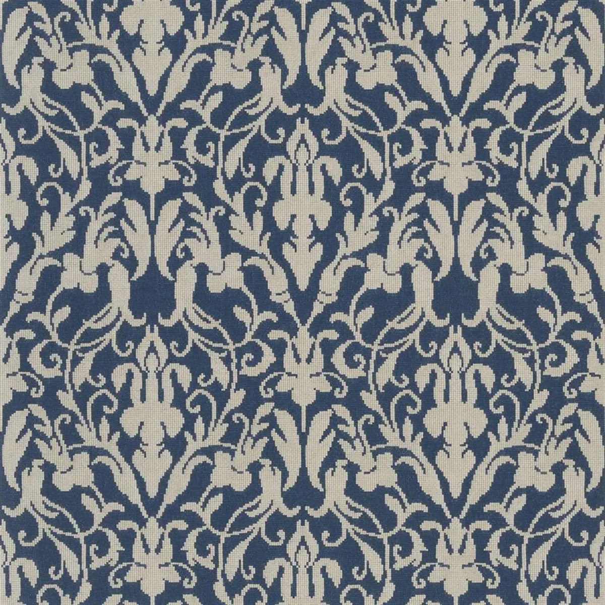 PRL5003/01 Speakeasy Damask Signature Loft Indigo Wallpaper by Ralph Lauren