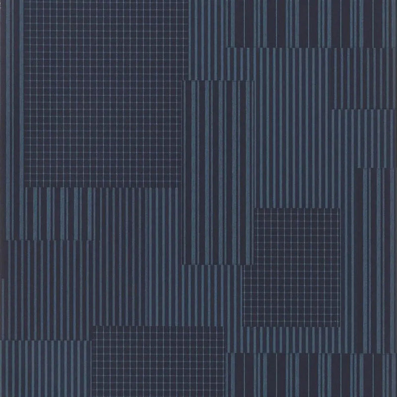 PRL5004/01 Rivington Patchwork Signature Loft Indigo Wallpaper by Ralph Lauren