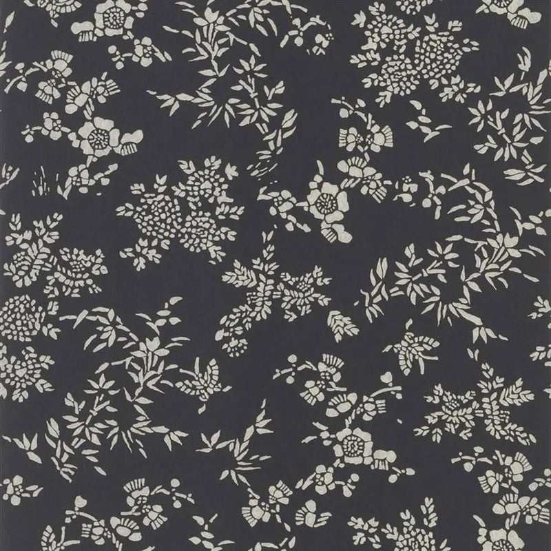 PRL5006/06 Teabowl Calico Signature Loft Black Wallpaper by Ralph Lauren