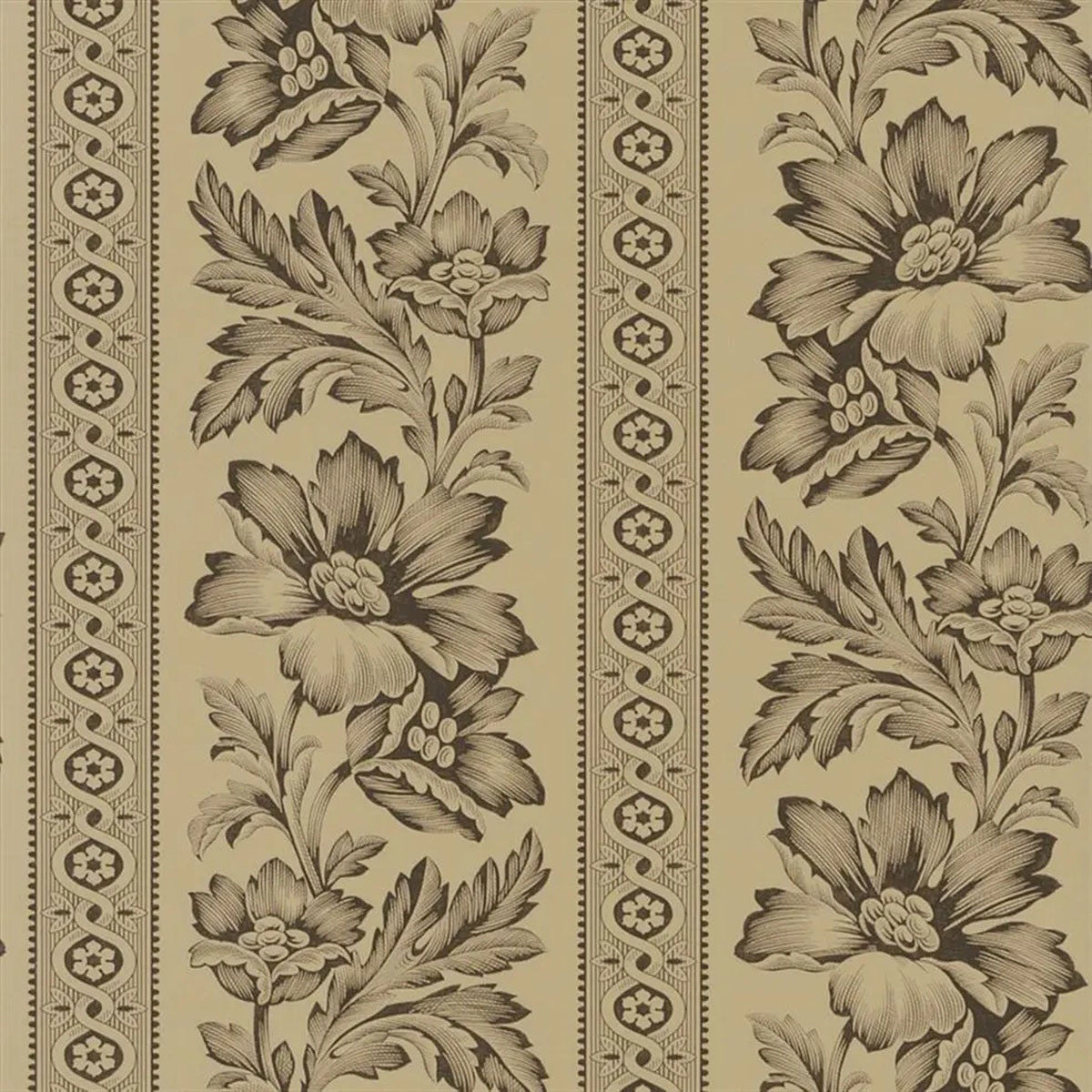 PRL5008/01 Gwinnet Toile Signature Loft Tobacco Wallpaper by Ralph Lauren