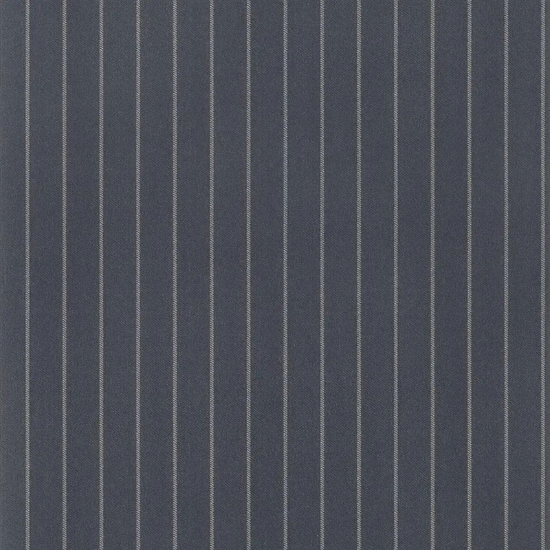 PRL5009/02 Langford Chalk Stripe Signature Loft Dark Blue Wallpaper by Ralph Lauren
