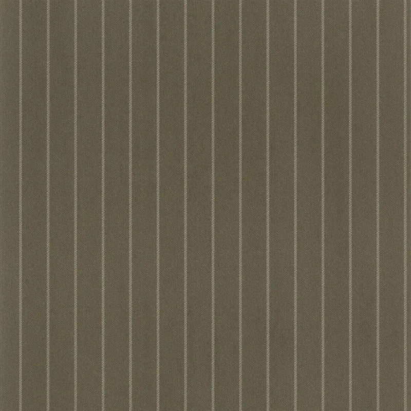 PRL5009/04 Langford Chalk Stripe Signature Loft Khaki Wallpaper by Ralph Lauren