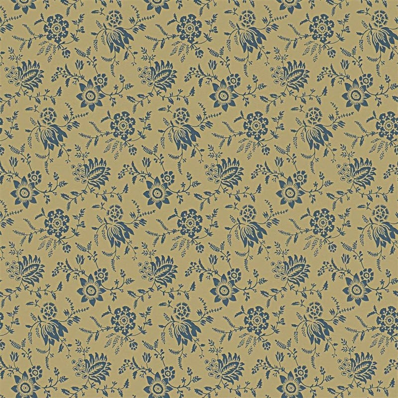 PRL5021/01 Scrimshaw Floral Signature Islesboro Wallpaper By Ralph Lauren