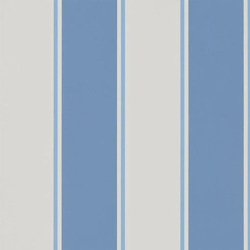 PRL703/02 Mapleton Stripe Signature Florals Porcelain Wallpaper by Ralph Lauren